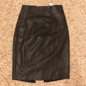 Express faux leather pencil skirt